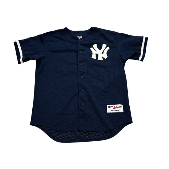 Vintage Y2k Majestic New York Yankees Authentic Spring Training Jersey Men's L - Picture 1 of 8